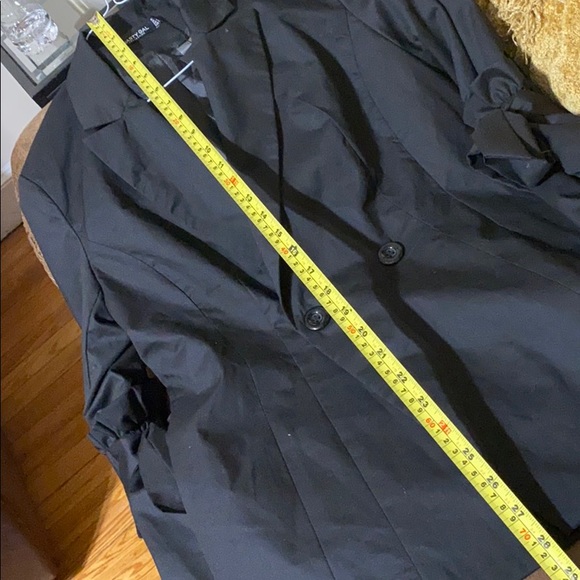 nastygal black tie sleeve blazer jacket - Picture 6 of 7